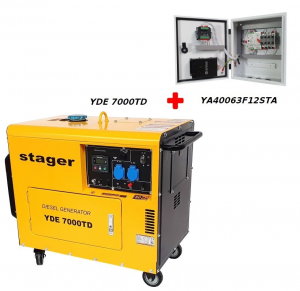 Pachet Generator cu Automatizare Stager YDE7000TD, diesel, monofazat + automatizare trifazata YA40063F12STA 63A [0]