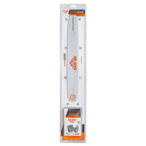 Accesorii curte si gradina - Pachet lama si lant drujba RURIS 33040 - sina 40 cm + lant 3/8 compatibil RURIS RM420, DAC 320EL, DAC 324EL, DAC 405RS