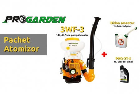 Pachet ProGARDEN CT-3WF-3 atomizor, 14L, pompa booster + ulei si bidon amestec [0]