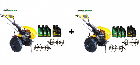 Motosape si motocultoare - Pachet promotional 2xMotocultor Progarden HS1100-18 Campo 1803, benzina, EURO5, 18CP cu ulei de motor si transmisie cadou