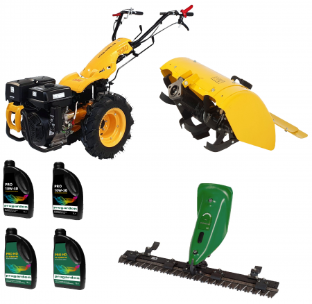 Motosape si motocultoare - Pachet promotional Motocultor multifunctional Progarden Campo U14 + Freza tractata Progarden BT-X90 + Bara cosire mobila Progarden 120cm