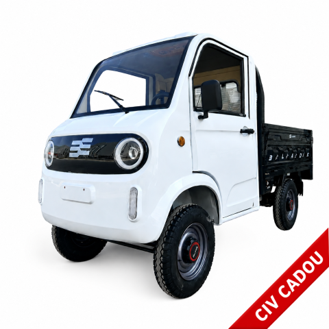Vehicule de Lucru si Transport - Pickup electric cargo Blade CARGO PRO 12, 3000W, 800 kg, alb-negru