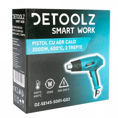 Pistol aer cald 2000 W 2 trepte 600ᵒC [5]