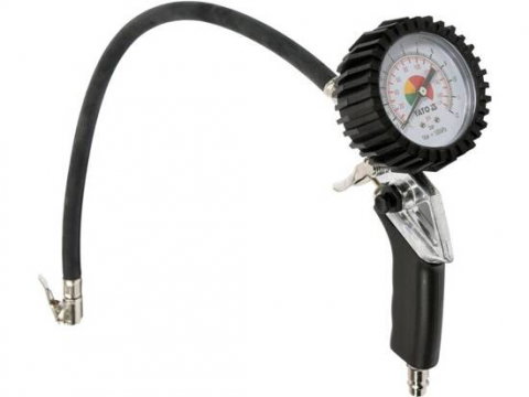 Accesorii compresoare - PISTOL CU MANOMETRU PT AER COMPRIMAT Yato YT-2370