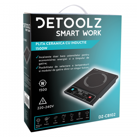 Plita ceramica cu inductie 1500W Detoolz DZ-CB102 [6]