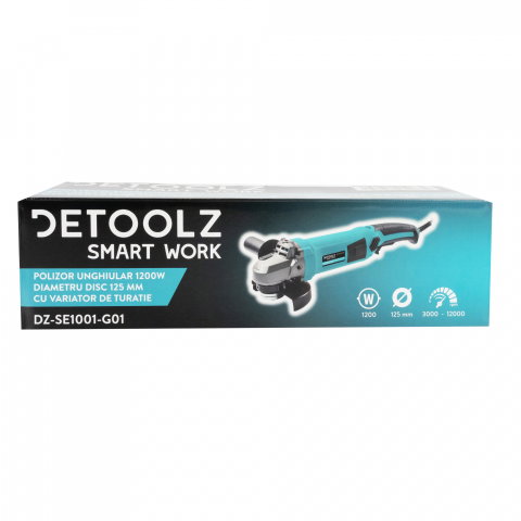 Polizor unghiular Detoolz, 1200W, 125mm diametru disc, cu variator de turatie [1]