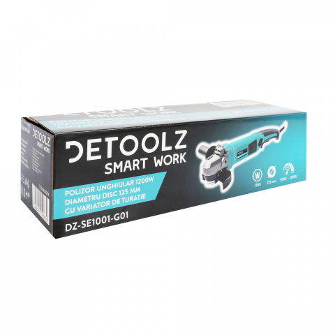 Polizor unghiular Detoolz, 1200W, 125mm diametru disc, cu variator de turatie [9]