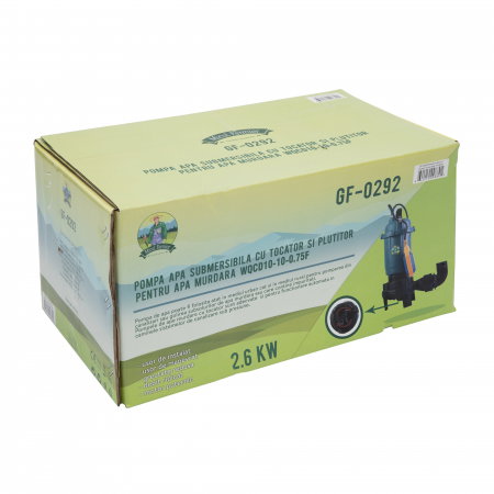 Pompa apa murdara cu tocator si plutitor EUROAQUA Micul fermier GF-0292, 2 toli. 2.6 kw [4]
