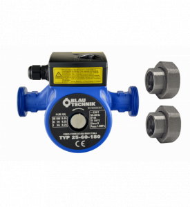 Pompe de circulatie - Pompa circulatie apa potabila BlauTechnik 25-60/180, racorduri incluse