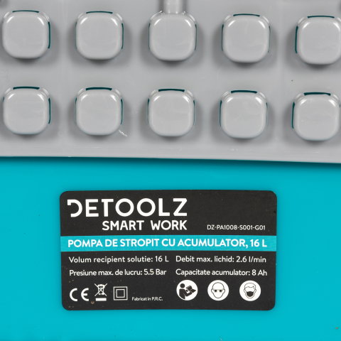 Pompa de stropit cu acumulator, Detoolz 16L [16]