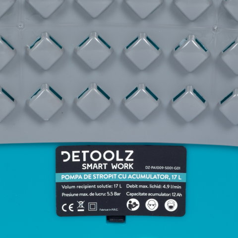 Pompa de stropit cu acumulator, Detoolz 17L [5]