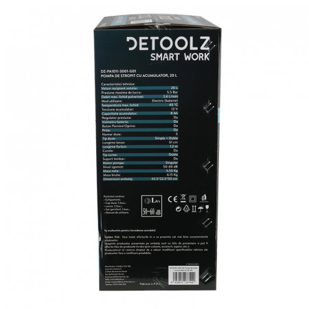 Pompa de stropit cu acumulator, Detoolz 20L [5]