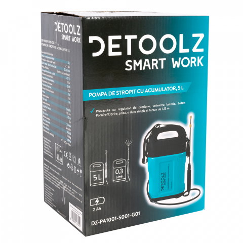 Pompa de stropit cu acumulator, Detoolz 5L [6]