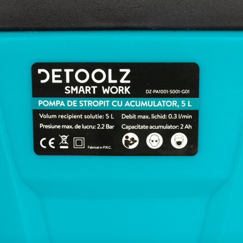 Pompa de stropit cu acumulator, Detoolz 5L [2]