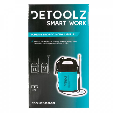 Pompa de stropit cu acumulator, Detoolz 8L [1]