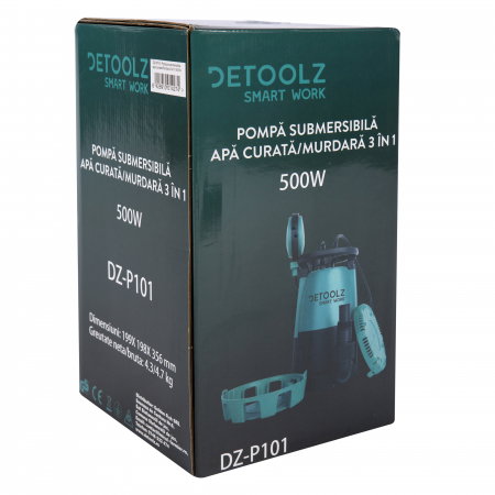 Pompa submersibila apa curata/murdara Detoolz DZ-P100 3in1 400W [2]