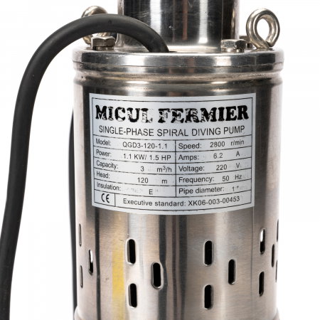 Pompa submersibila Micul Fermier ( tun ) 1,1kw 120m cu plutitor [3]