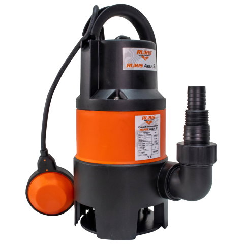 Curte, gradina, microferme - Pompa submersibila pentru apa murdara RURIS Aqua 9, 750W, 12.5 m³/h, flotor automat