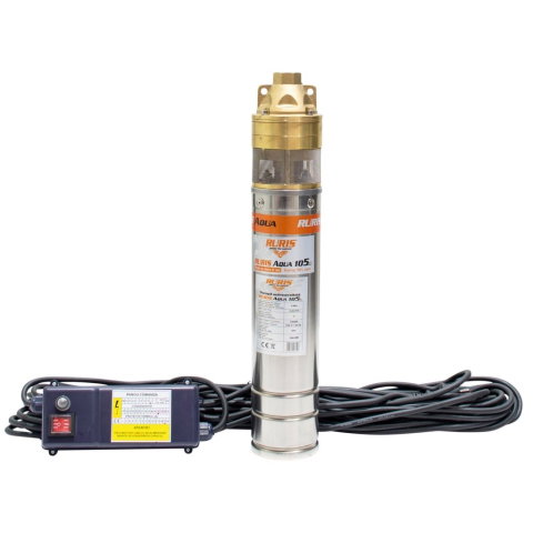 Pompe submersibile - Pompa submersibila pentru puturi adanci RURIS Aqua 105, 1500W, 140m, 2.6 m³/h, panou control inclus