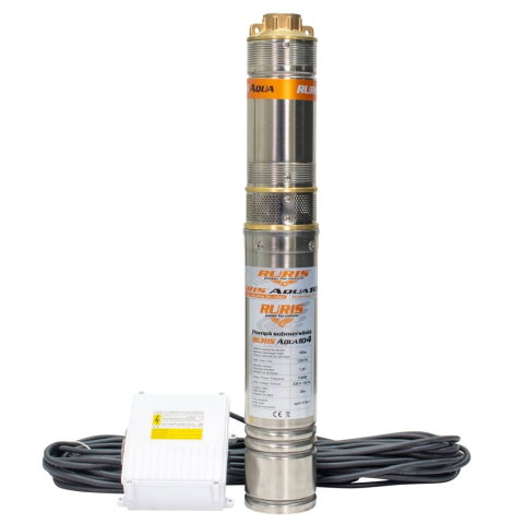 Pompe submersibile - Pompa submersibila pentru puturi RURIS Aqua 104, 1100W, 100m, 1.8 m³/h, panou control inclus