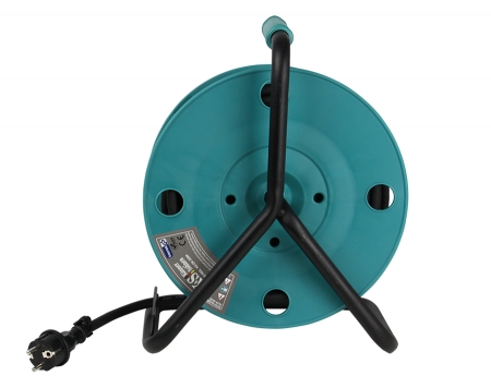 Prelungitor cu tambur KS CR-25M Konner & Sohnen, 3600 W, 25 metri, stecher 1 x 16А / 230V, prize 4 x 16А / 230V, cablu 3*2.5 mm din cupru, tambur din plastic [3]