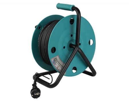 Prelungitor cu tambur KS CR-25M Konner & Sohnen, 3600 W, 25 metri, stecher 1 x 16А / 230V, prize 4 x 16А / 230V, cablu 3*2.5 mm din cupru, tambur din plastic [4]