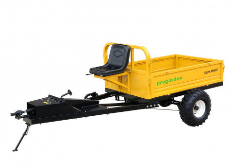 ProGARDEN Pachet Alpine RM500T Remorca cu tractiune 500kg, 1 osie, prindere bolt pentru motocultor, roti 19x7-8 si set manicoti Adaptiv 3 in 1 S [1]
