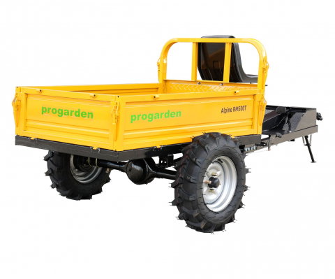 ProGARDEN Alpine RM500T Remorca cu tractiune G2, 500kg, 1 osie, prindere bolt pentru motocultor, roti profil agricol 6.00-12 [2]