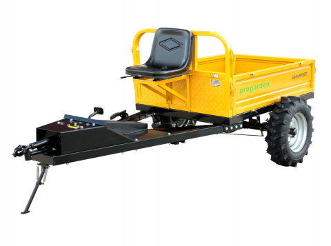 Accesorii utilaje agricole - ProGARDEN Alpine RM500T Remorca cu tractiune G2, 500kg, 1 osie, prindere bolt pentru motocultor, roti profil agricol 6.00-12