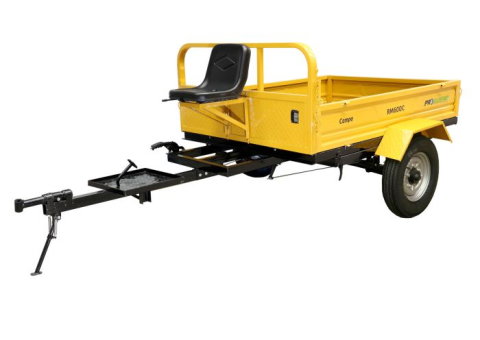 Accesorii utilaje agricole - ProGARDEN Campo RM600C remorca 600kg motocultor, 1 osie, prindere bolt, roti profil rutier 5.00-12