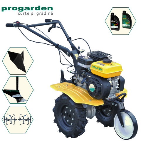 Motosape si motocultoare - ProGARDEN Pachet Campo 703 Motocultor 7CP + Plug simplu + Plug bilonat/rarita + 2L Ulei