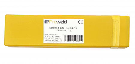 ProWELD E308L-16 electrod inox, 2.0x300mm, tub 2kg [1]