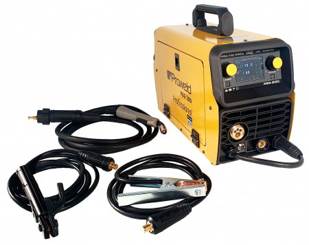 ProWeld Professional - Invertor sudare MIG/MAG ProWELD MIG 200 4551MIG200 Synergic 200 A, sudura aluminiu, profesional cu afisaj LCD