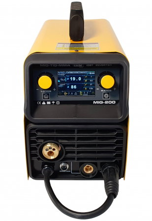 ProWELD MIG 200 Synergic 4551MIG200 invertor sudare MIG/MAG profesional + sarma flux 5 kg, 0.8 mm, + manusi sudura cu snur kevlar Jasic [1]
