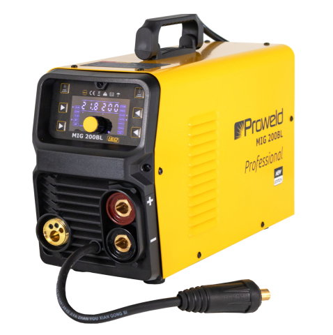 ProWELD MIG 200BL LED Synergetic, MIG/MAG, MMA, Oțel, Inox, Aluminiu, Fontă, 200A [2]