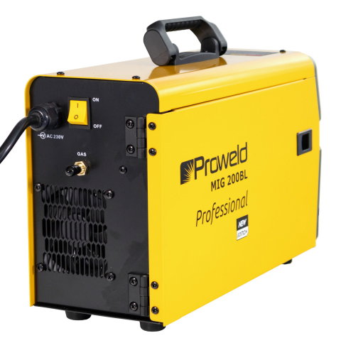 ProWELD MIG 200BL LED Synergetic, MIG/MAG, MMA, Oțel, Inox, Aluminiu, Fontă, 200A [3]