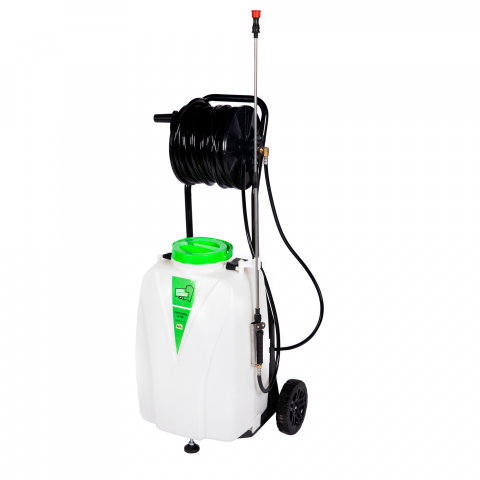 Pulverizator Micul Fermier cu acumulator si roti, bazin de 40L, furtun 30 m, lance telescopica [1]