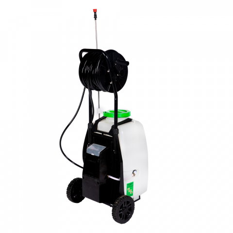 Pulverizator Micul Fermier cu acumulator si roti, bazin de 40L, furtun 30 m, lance telescopica [11]