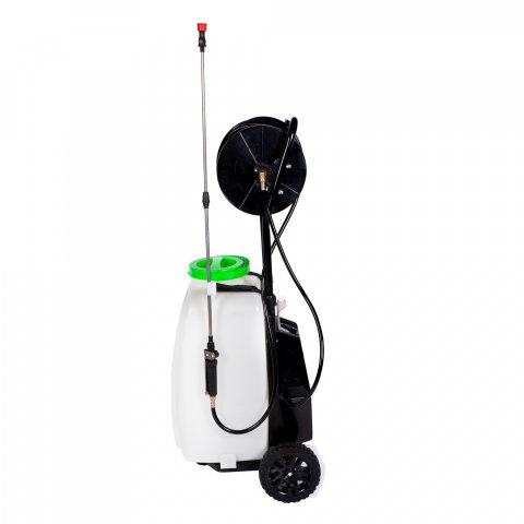 Pulverizator Micul Fermier cu acumulator si roti, bazin de 40L, furtun 30 m, lance telescopica [2]