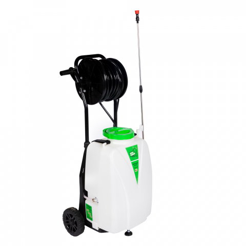 Pulverizator Micul Fermier cu acumulator si roti, bazin de 40L, furtun 30 m, lance telescopica [8]