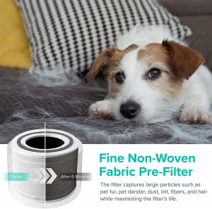 Purificator de aer Levoit CORE P350-RAC PET CARE, filtru true HEPA, carbon activ, super silent, filtrare 99.97%, 100% fara ozon, touch screen, alb [4]