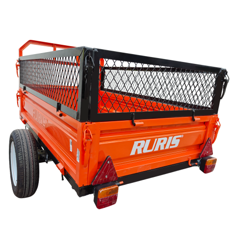 Remorca RURIS 750S pentru minitractoare, 750 kg, basculabila, cu instalatie electrica 12V [3]