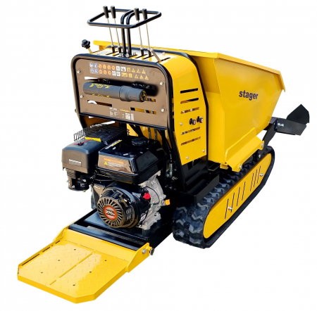 Roaba cu motor termic Stager RMT500SI 5160009745 cu senile, incarcator frontal, platforma operator 9CP, 500kg, [5]
