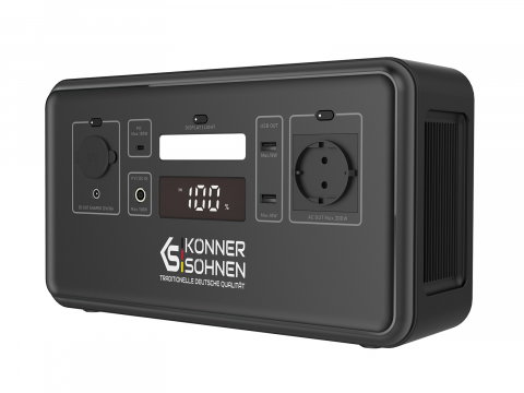 Satie portabila de alimentare KS 300PS Konner Sohnen, baterie LiFePO4 putere nominala 300 W, putere maxima 500 W, capacitate baterie 296 Wh, 1x Schuko 230 V/50 Hz, afisaj LED [5]