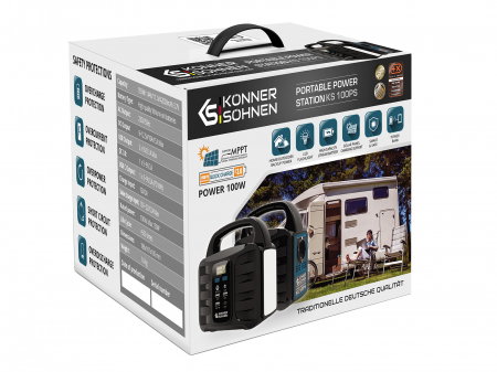 Statie portabila de incarcare KS 100PS, 100W putere nominala, capacitate baterie 155 Wh, 150 W, 15 V/2 A, lampa LED, afisaj LED [9]