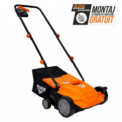 Masini de tuns gazon - Scarificator gazon RURIS RXE888, motor electric 1500W, 32 cm