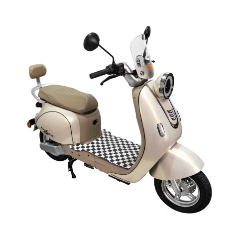 Scuter electric retro RURIS PILOT SX790 GOLD, 800W, autonomie pana la 70 km, 2 locuri [4]
