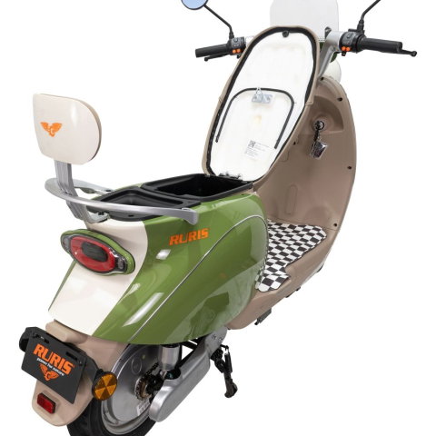 Scuter electric retro RURIS PILOT SX790 VERDE BAMBOO, 800W, autonomie pana la 70 km, 2 locuri [3]