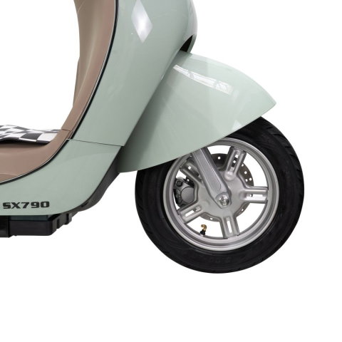 Scuter electric retro RURIS PILOT SX790 VERDE RETRO, 800W, autonomie pana la 70 km, 2 locuri [6]