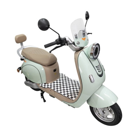 Scuter electric retro RURIS PILOT SX790 VERDE RETRO, 800W, autonomie pana la 70 km, 2 locuri [3]